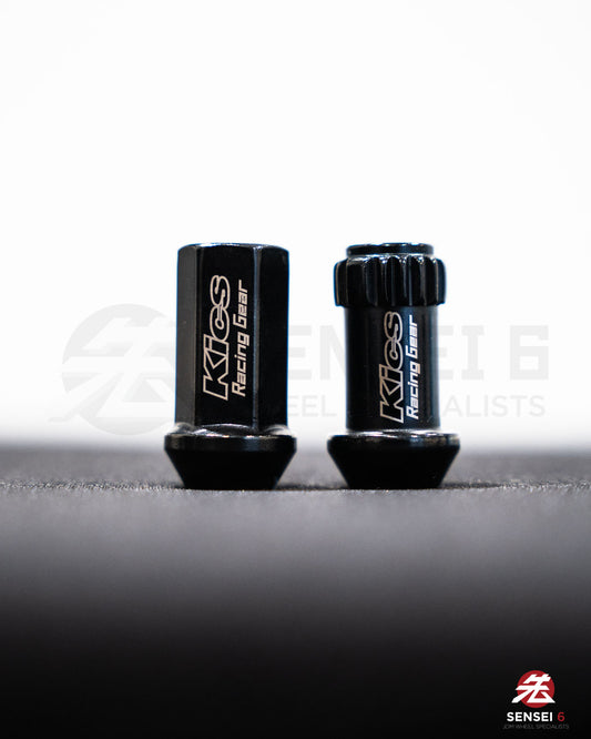 [IN STOCK] Project Kics 17Hex Racing Lock & Nut Set (16 + 4pcs) / M12x1.25 / Black