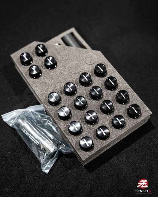 [IN STOCK] AME 50 Type 2pcs Shell Type Lock & Nut Set / M12x1.50 / Black