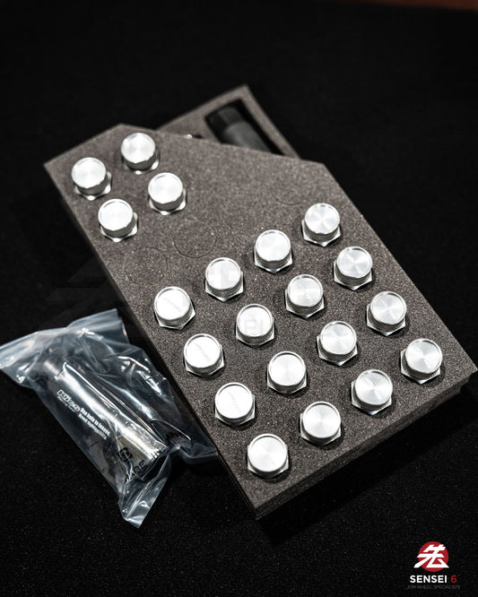 [IN STOCK] AME 50 Type 2pcs Shell Type Lock & Nut Set / M12x1.25 / Silver