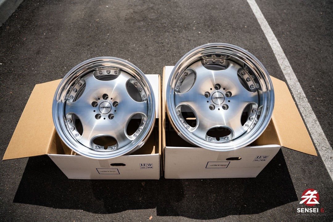 AME Shallen LX [Step Lip] / 19x9.5 +22, 19x10.5 +22 / 5x114.3 / Silver X Polished (MSP)