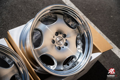 AME Shallen LX [Step Lip] / 19x9.5 +22, 19x10.5 +22 / 5x114.3 / Silver X Polished (MSP)
