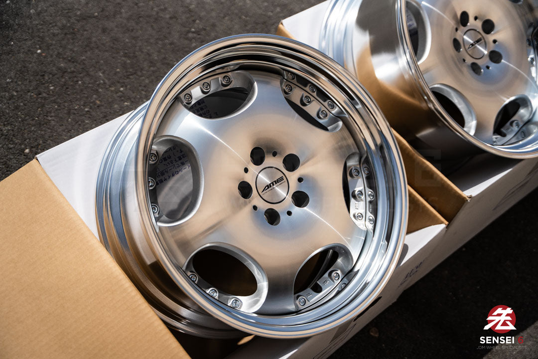 AME Shallen LX [Step Lip] / 19x9.5 +22, 19x10.5 +22 / 5x114.3 / Silver X Polished (MSP)