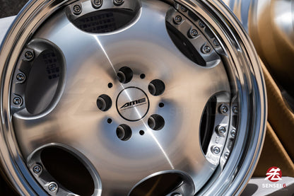 AME Shallen LX [Step Lip] / 19x9.5 +22, 19x10.5 +22 / 5x114.3 / Silver X Polished (MSP)