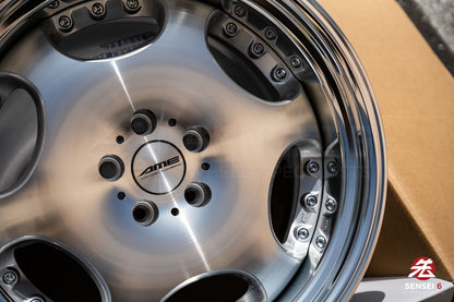 AME Shallen LX [Step Lip] / 19x9.5 +22, 19x10.5 +22 / 5x114.3 / Silver X Polished (MSP)