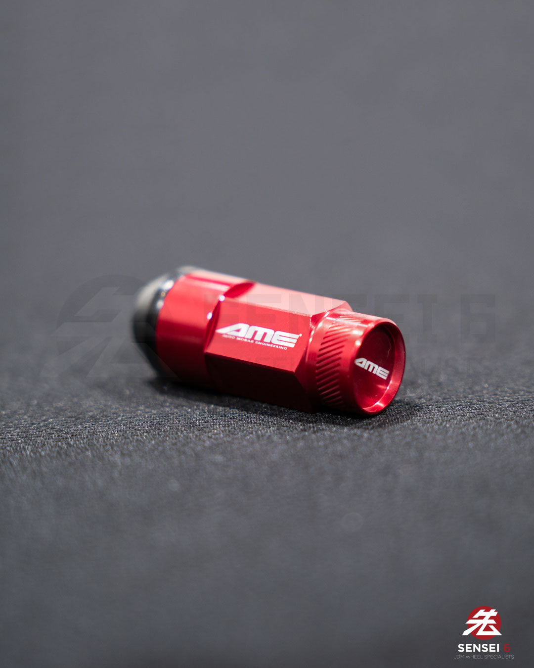 [IN STOCK] AME 50 Type 2pcs Shell Type Lock & Nut Set / M12x1.25 / Red