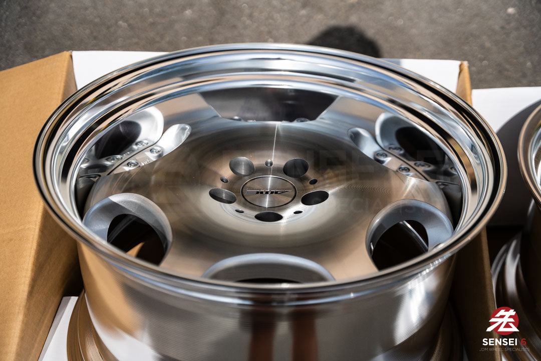 AME Shallen LX [Step Lip] / 19x9.5 +22, 19x10.5 +22 / 5x114.3 / Silver X Polished (MSP)