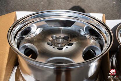AME Shallen LX [Step Lip] / 19x9.5 +22, 19x10.5 +22 / 5x114.3 / Silver X Polished (MSP)