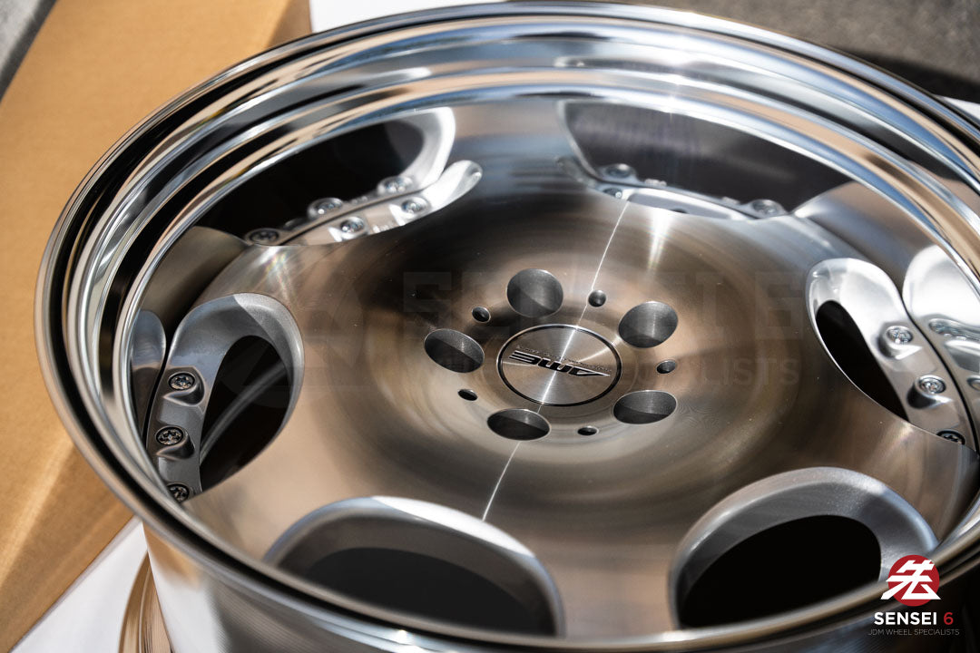 AME Shallen LX [Step Lip] / 19x9.5 +22, 19x10.5 +22 / 5x114.3 / Silver X Polished (MSP)