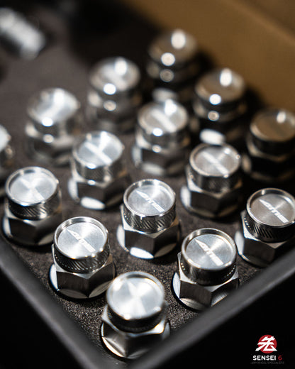 [IN STOCK] AME 40 Type 2pcs Shell Type Lock & Nut Set / M12x1.25 / Silver