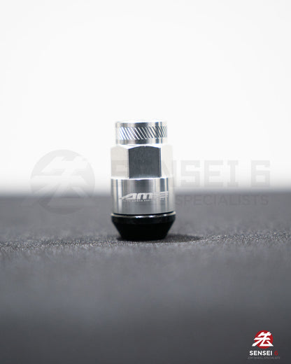 [IN STOCK] AME 40 Type 2pcs Shell Type Lock & Nut Set / M12x1.25 / Silver
