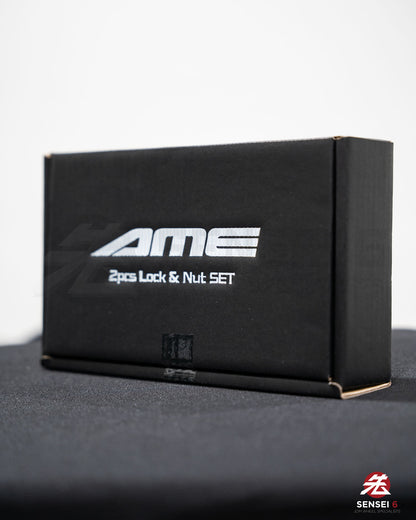 [IN STOCK] AME 40 Type 2pcs Shell Type Lock & Nut Set / M12x1.25 / Black