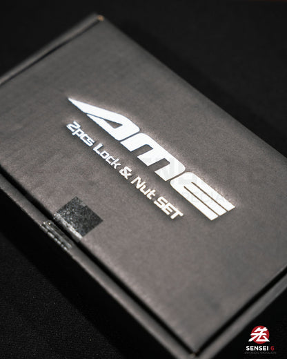 [IN STOCK] AME 40 Type 2pcs Shell Type Lock & Nut Set / M12x1.25 / Black