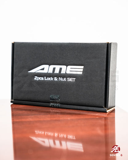 [IN STOCK] AME 40 Type 2pcs Shell Type Lock & Nut Set / M12x1.25 / Black