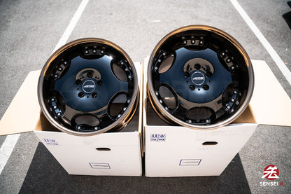 AME Shallen LX / 18x9 +18, 18x10 +18 / 5x114.3 / Black (BLK), Bronze Anodized Rim (G)