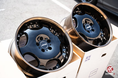 AME Shallen LX / 18x9 +18, 18x10 +18 / 5x114.3 / Black (BLK), Bronze Anodized Rim (G)