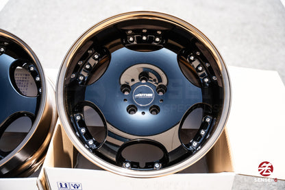 AME Shallen LX / 18x9 +18, 18x10 +18 / 5x114.3 / Black (BLK), Bronze Anodized Rim (G)