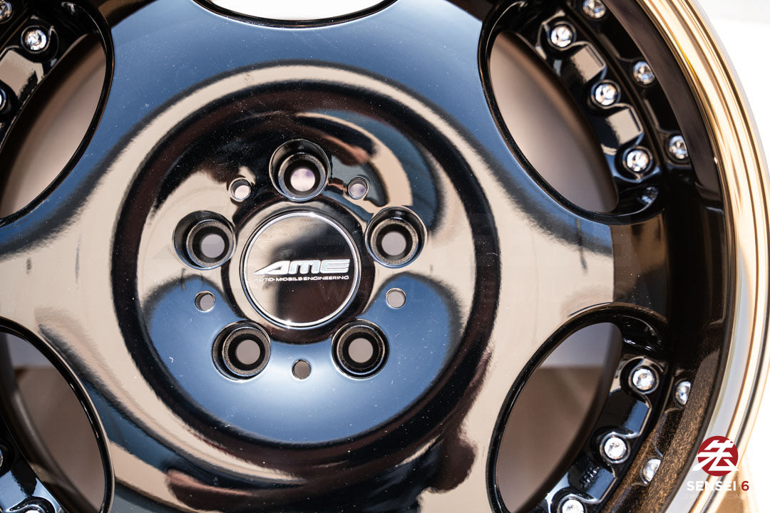 AME Shallen LX / 18x9 +18, 18x10 +18 / 5x114.3 / Black (BLK), Bronze Anodized Rim (G)
