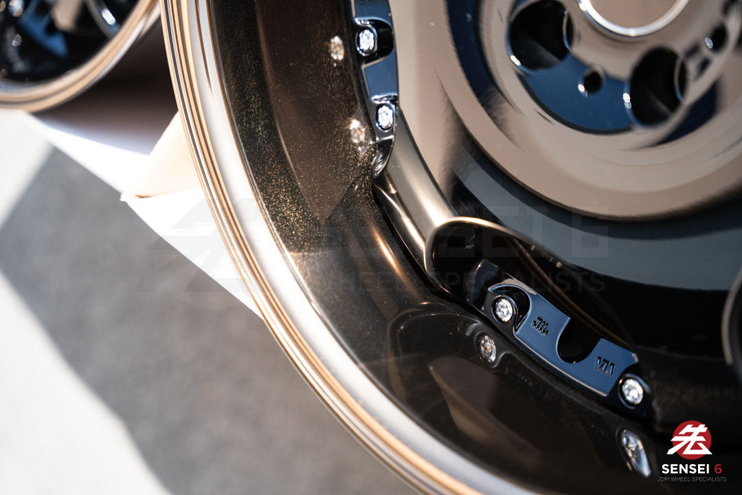 AME Shallen LX / 18x9 +18, 18x10 +18 / 5x114.3 / Black (BLK), Bronze Anodized Rim (G)
