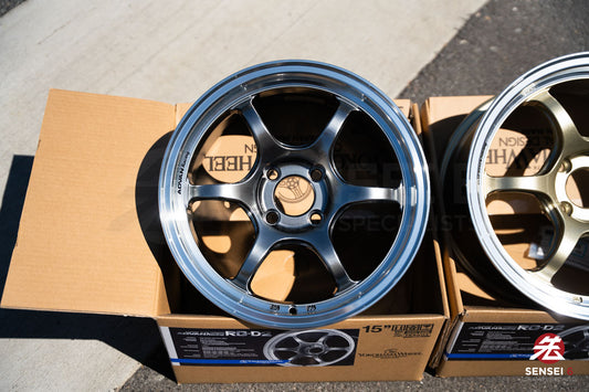 Advan RG-D2 / 15x8 +35 / 4x100 / Machining & Racing Hyper Black (MHB)