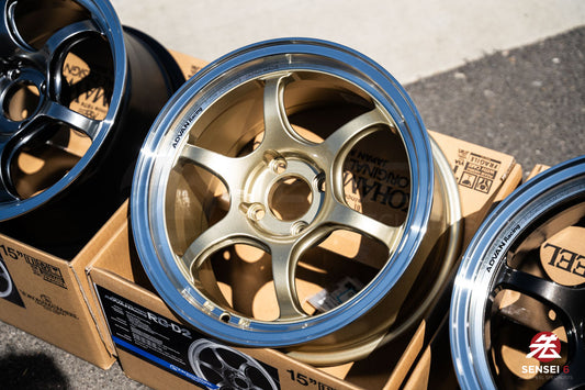 Advan RG-D2 / 15x8 +35 / 4x100 / Machining & Champagne Gold (MCG)