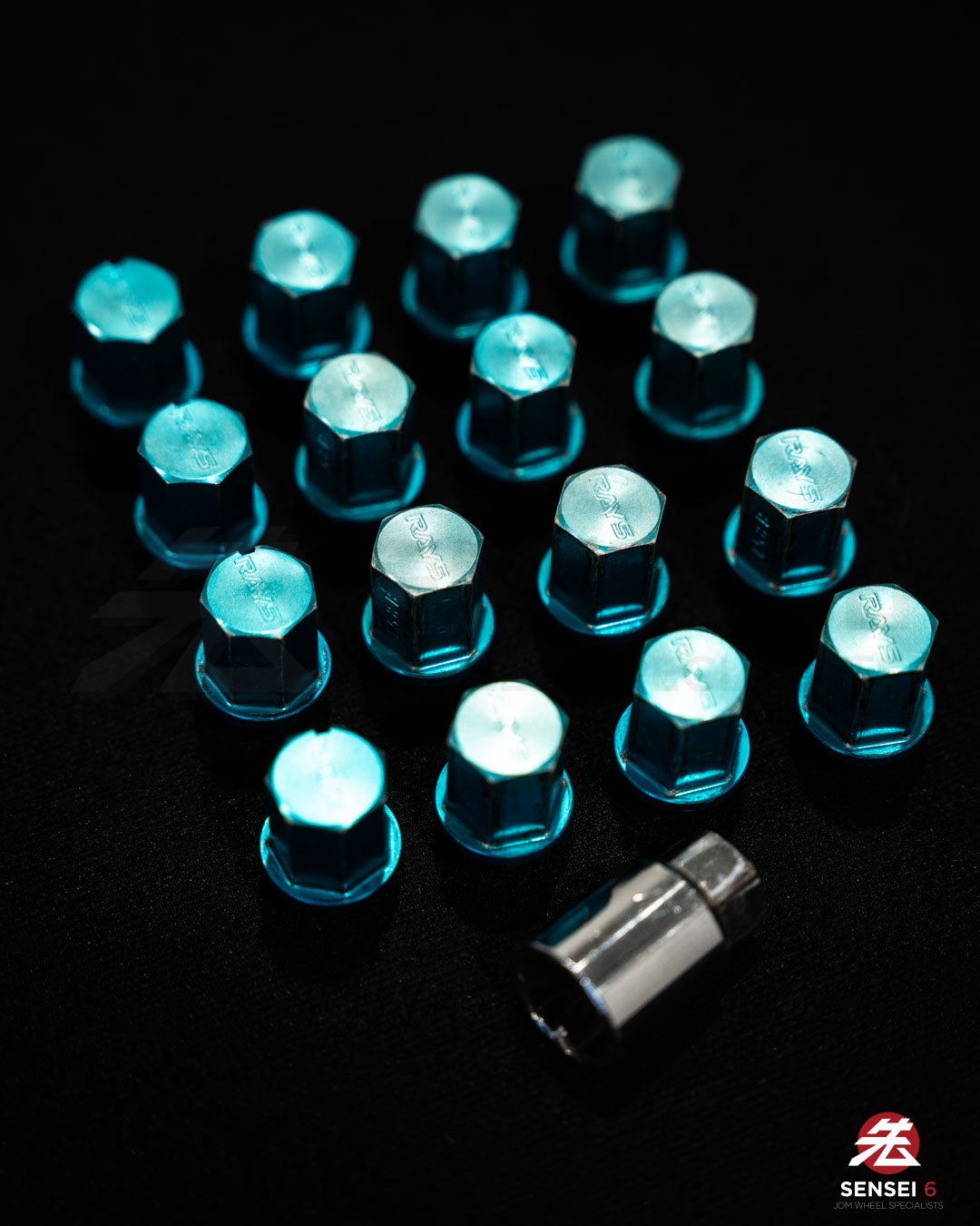 【在庫あり】レイズ デュラナット L37 ストレート ラグ＆ロックセット (20個 + 4個) / M12x1.50 / ガンメタリック