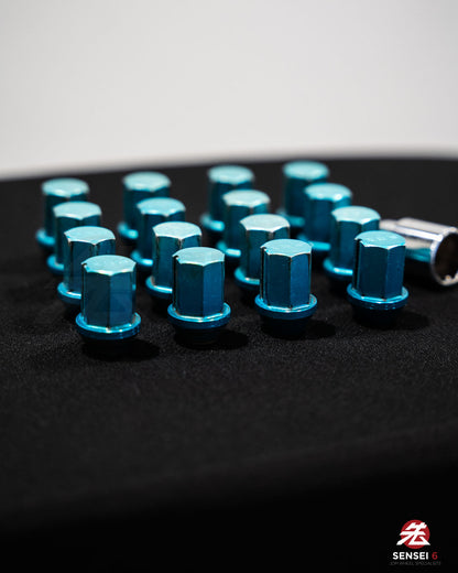 【在庫あり】レイズ デュラナット L37 ストレート ラグ＆ロックセット (20個 + 4個) / M12x1.50 / ガンメタリック