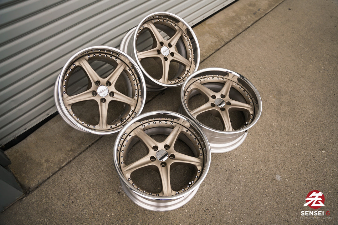 Llantas SSR GPO Decolte Evolution de 17" (usadas) / 5x100 / 17x8,5 +22 / Blanco satinado dorado