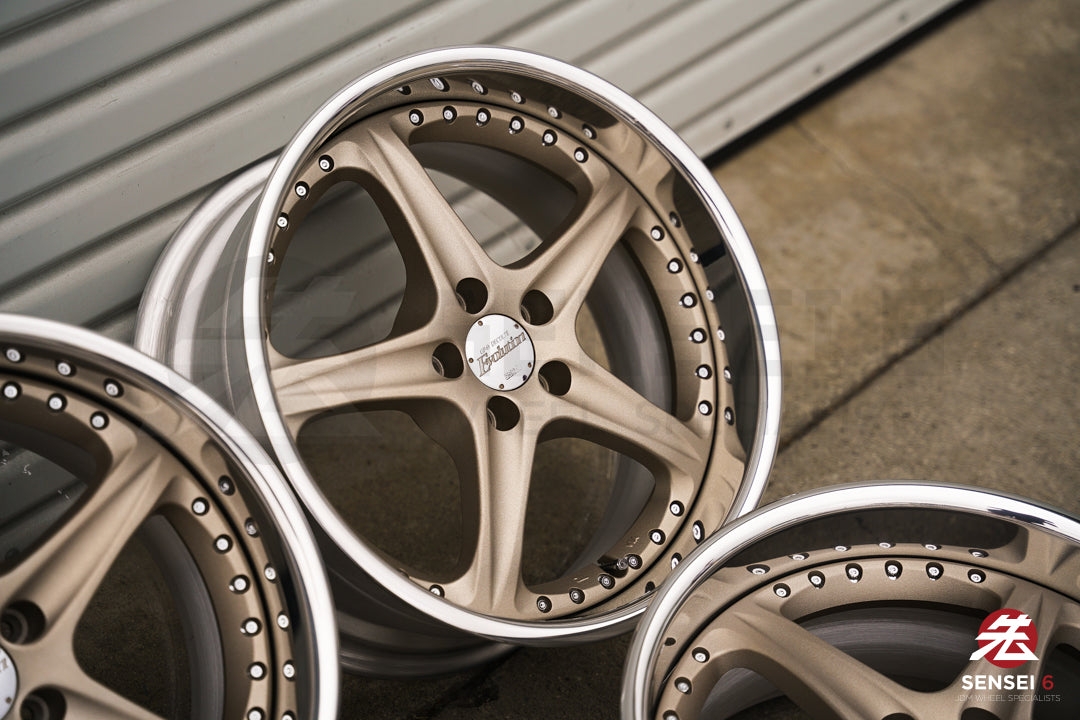 Llantas SSR GPO Decolte Evolution de 17" (usadas) / 5x100 / 17x8,5 +22 / Blanco satinado dorado
