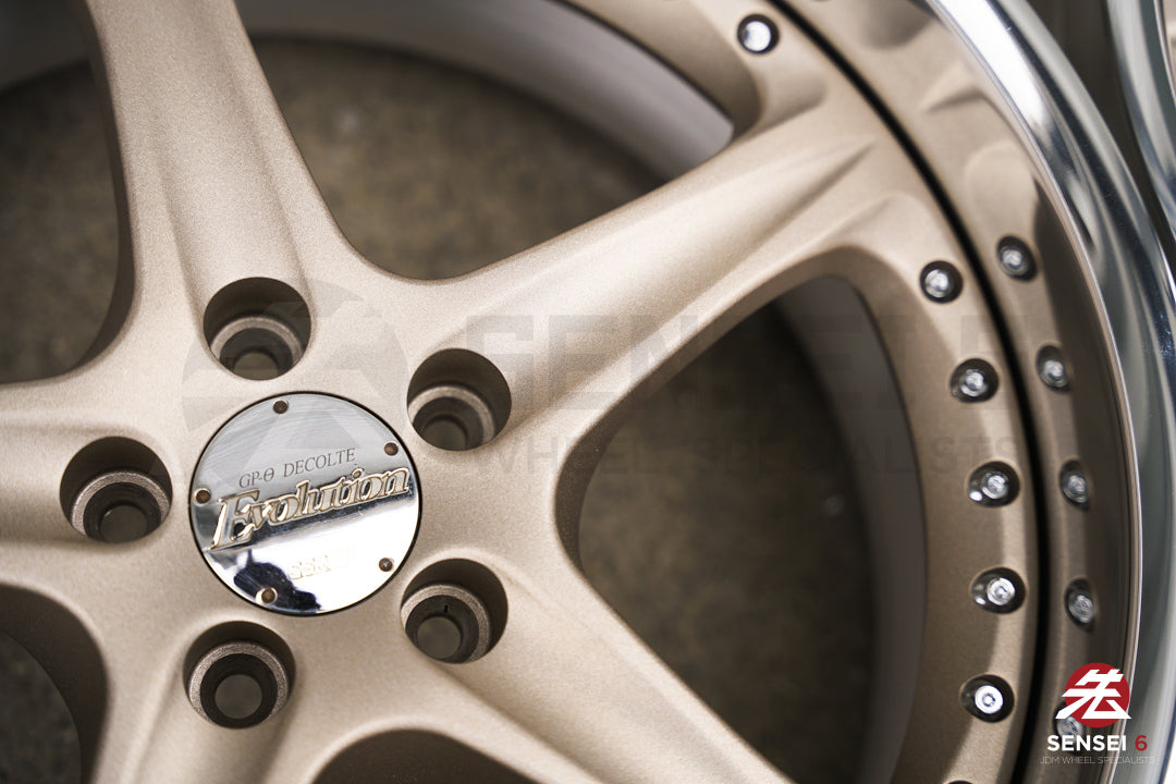 Llantas SSR GPO Decolte Evolution de 17" (usadas) / 5x100 / 17x8,5 +22 / Blanco satinado dorado