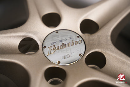 Llantas SSR GPO Decolte Evolution de 17" (usadas) / 5x100 / 17x8,5 +22 / Blanco satinado dorado