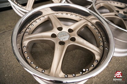Llantas SSR GPO Decolte Evolution de 17" (usadas) / 5x100 / 17x8,5 +22 / Blanco satinado dorado