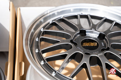BBS LM / 19x8.5 +50, 19x11 +50 / 5x130 / Diamante Negro