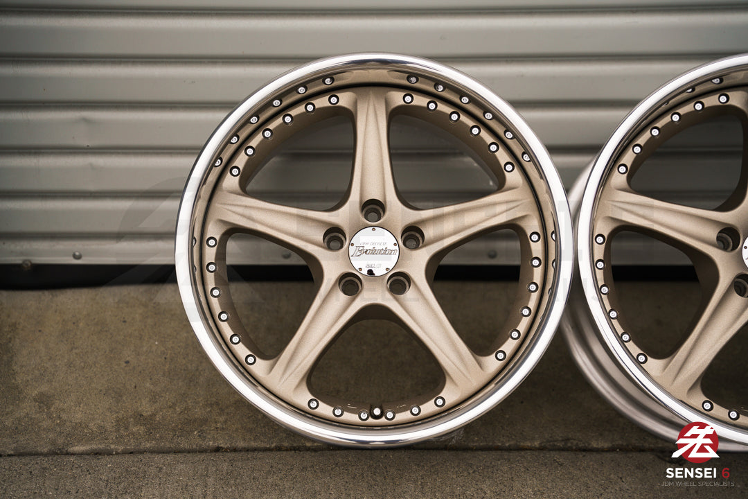 Llantas SSR GPO Decolte Evolution de 17" (usadas) / 5x100 / 17x8,5 +22 / Blanco satinado dorado