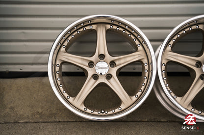 Llantas SSR GPO Decolte Evolution de 17" (usadas) / 5x100 / 17x8,5 +22 / Blanco satinado dorado