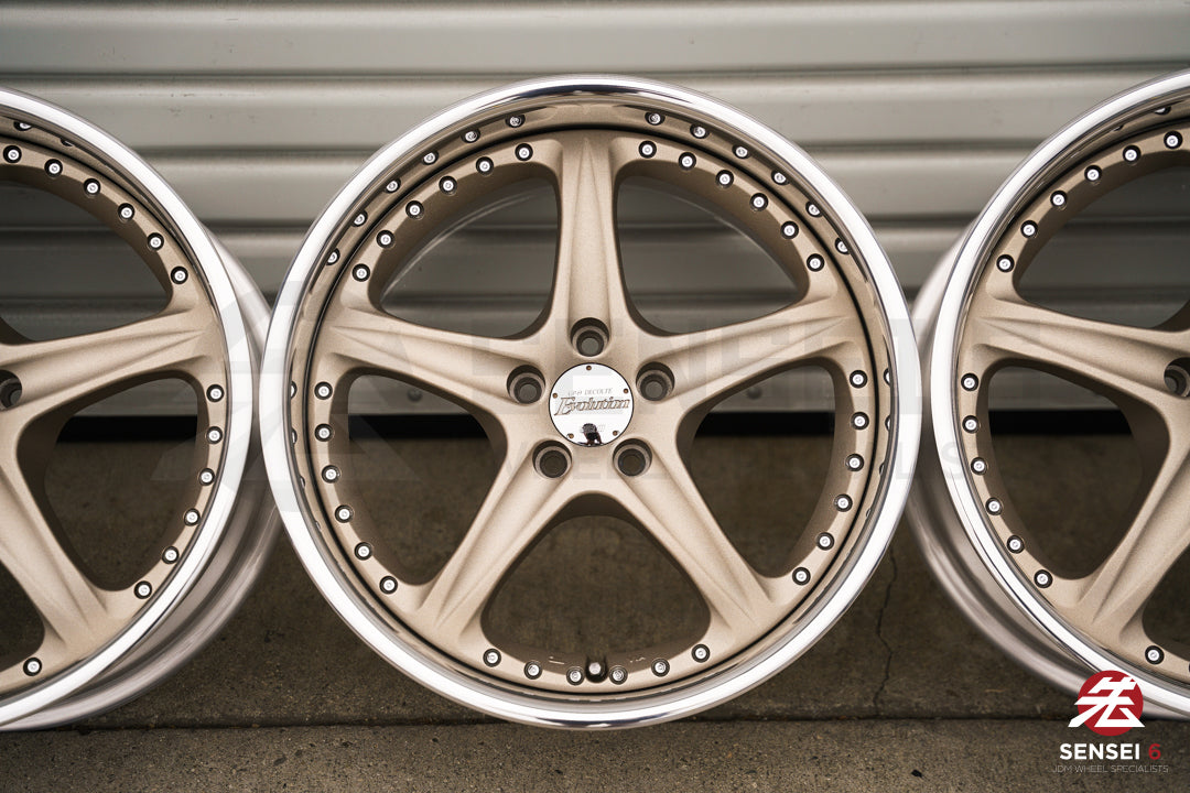 Llantas SSR GPO Decolte Evolution de 17" (usadas) / 5x100 / 17x8,5 +22 / Blanco satinado dorado