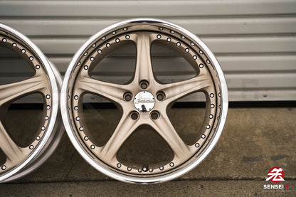 Llantas SSR GPO Decolte Evolution de 17" (usadas) / 5x100 / 17x8,5 +22 / Blanco satinado dorado