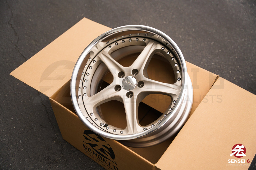 Llantas SSR GPO Decolte Evolution de 17" (usadas) / 5x100 / 17x8,5 +22 / Blanco satinado dorado