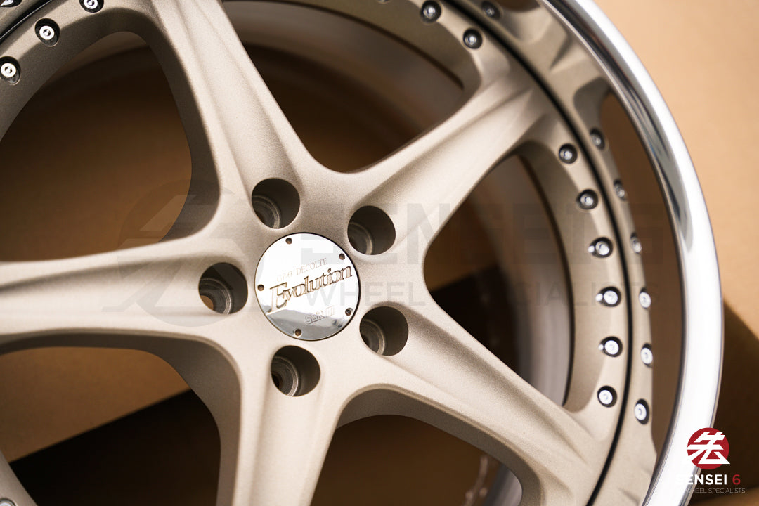 Llantas SSR GPO Decolte Evolution de 17" (usadas) / 5x100 / 17x8,5 +22 / Blanco satinado dorado