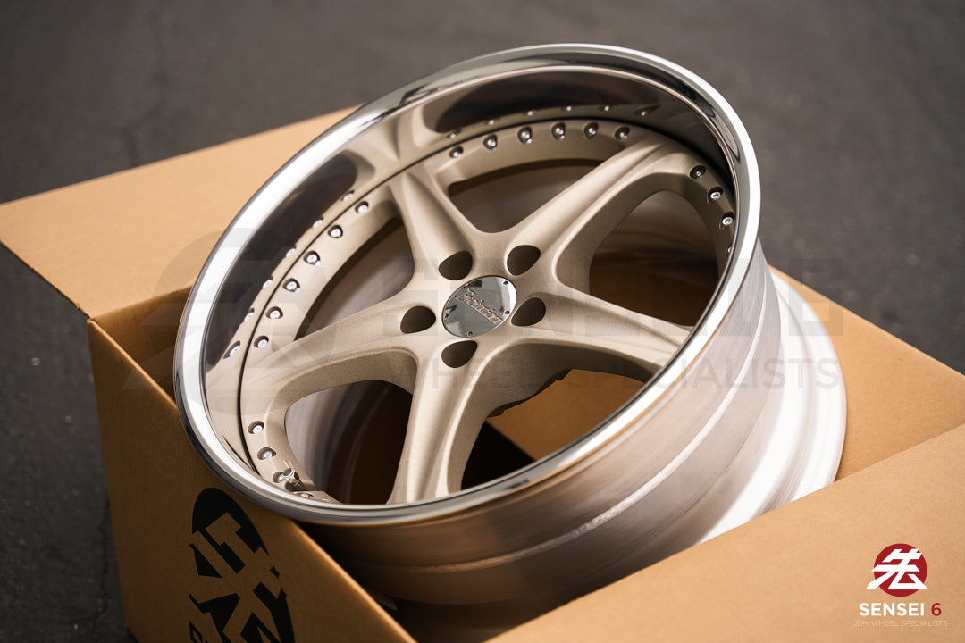 Llantas SSR GPO Decolte Evolution de 17" (usadas) / 5x100 / 17x8,5 +22 / Blanco satinado dorado