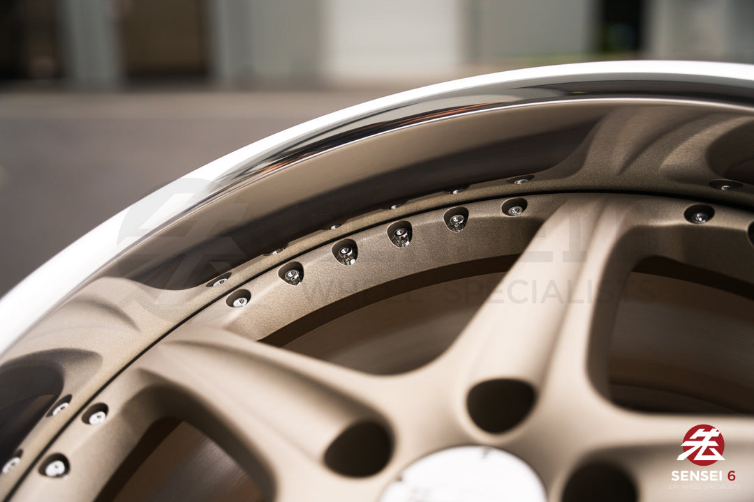 Llantas SSR GPO Decolte Evolution de 17" (usadas) / 5x100 / 17x8,5 +22 / Blanco satinado dorado