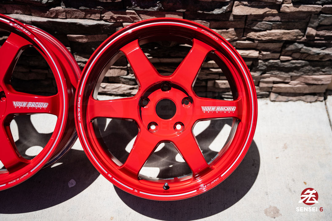 19" Volk TE37 Ultra (Used Wheels) / 5x130 / 19x8.5 +52, 19x10 +40 / Red