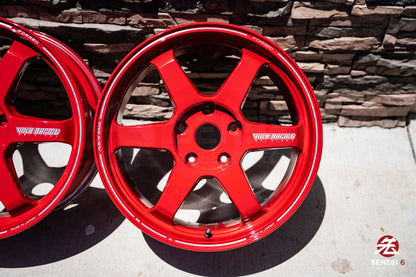 19" Volk TE37 Ultra (Used Wheels) / 5x130 / 19x8.5 +52, 19x10 +40 / Red