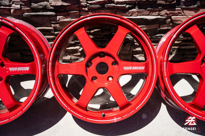 19" Volk TE37 Ultra (Used Wheels) / 5x130 / 19x8.5 +52, 19x10 +40 / Red