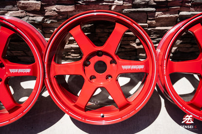 19" Volk TE37 Ultra (Used Wheels) / 5x130 / 19x8.5 +52, 19x10 +40 / Red