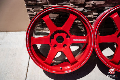 19" Volk TE37 Ultra (Used Wheels) / 5x130 / 19x8.5 +52, 19x10 +40 / Red