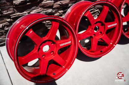 19" Volk TE37 Ultra (Used Wheels) / 5x130 / 19x8.5 +52, 19x10 +40 / Red