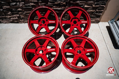 19" Volk TE37 Ultra (Used Wheels) / 5x130 / 19x8.5 +52, 19x10 +40 / Red