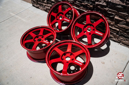 19" Volk TE37 Ultra (Used Wheels) / 5x130 / 19x8.5 +52, 19x10 +40 / Red