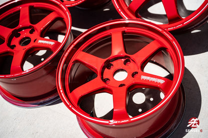 19" Volk TE37 Ultra (Used Wheels) / 5x130 / 19x8.5 +52, 19x10 +40 / Red