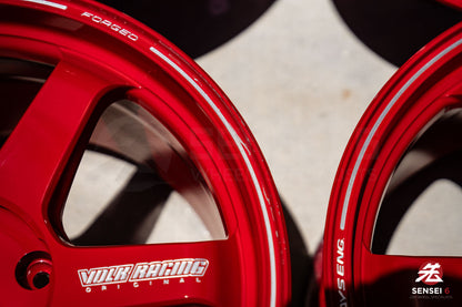 19" Volk TE37 Ultra (Used Wheels) / 5x130 / 19x8.5 +52, 19x10 +40 / Red